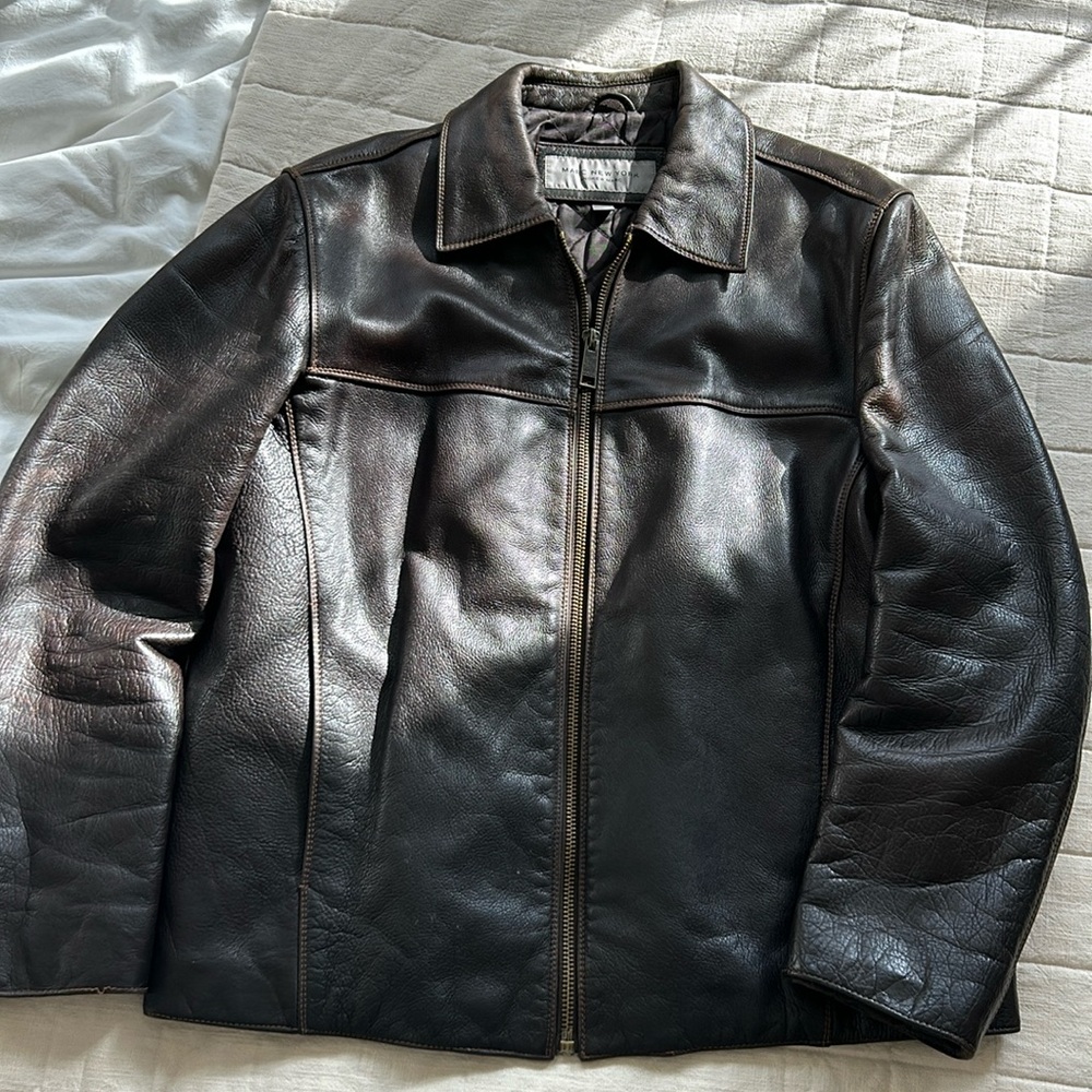 Marc New York Brown Leather Jacket